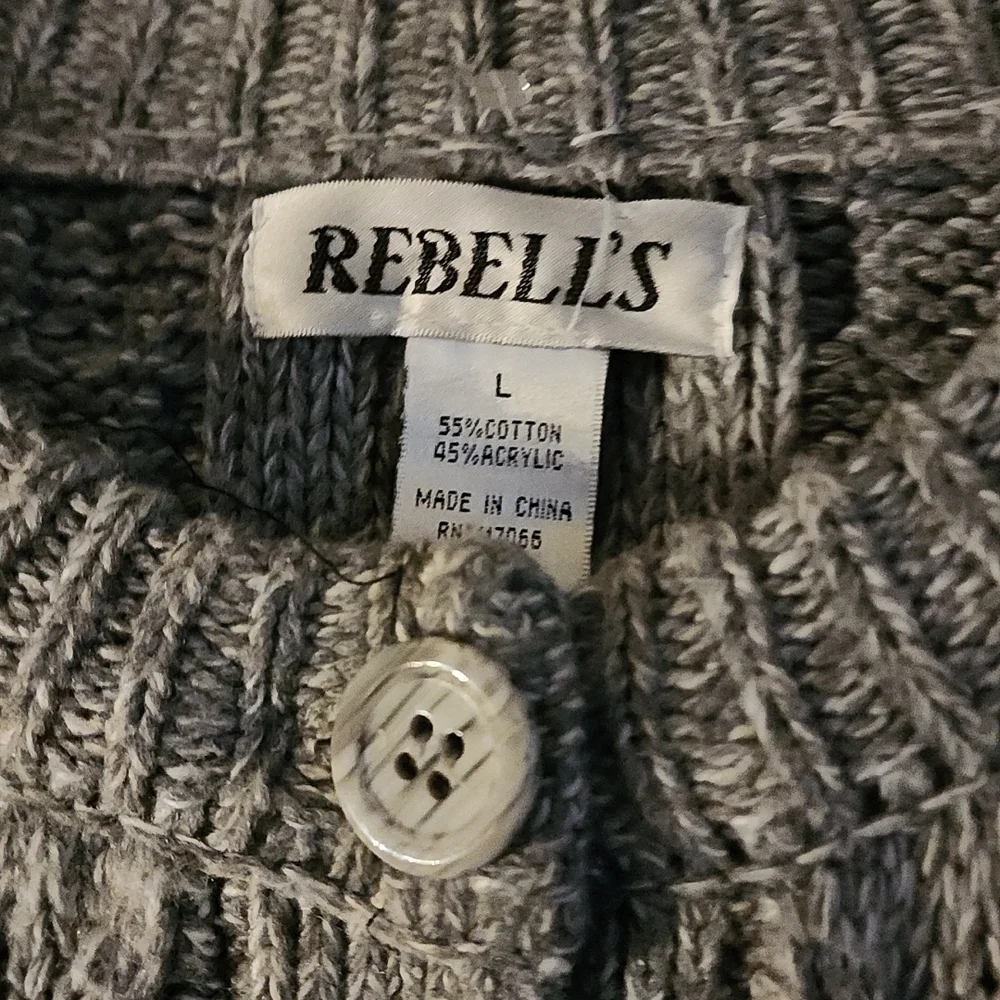 Rebel Long Thick Sweater Size Large - Picture 3 of 5